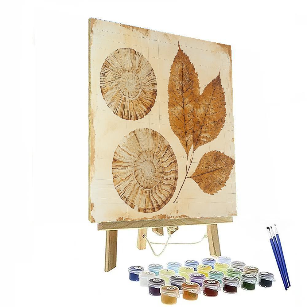 Leonardo Da Vinci Inspired Desert Fossil Mapping painting number kit