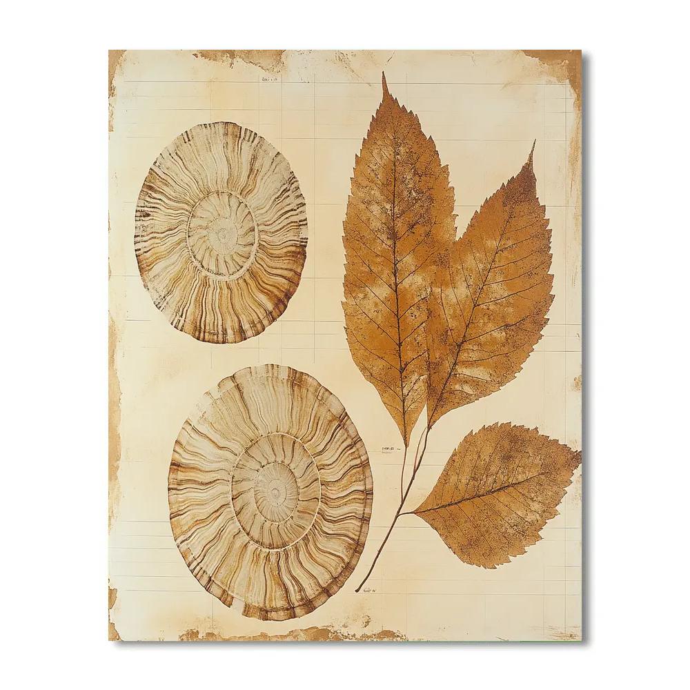 Leonardo Da Vinci Inspired Desert Fossil Mapping painting number kit