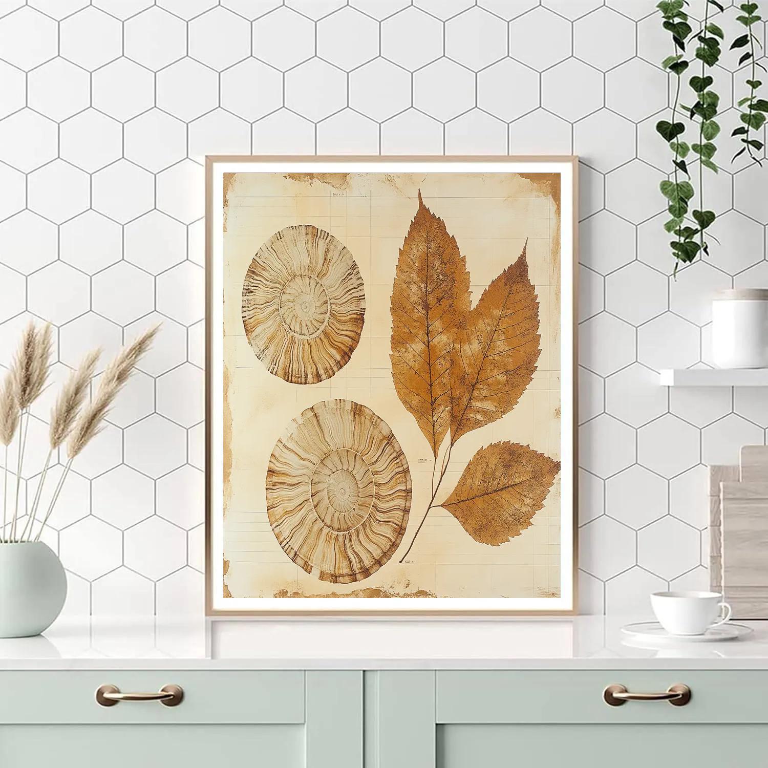 Leonardo Da Vinci Inspired Desert Fossil Mapping painting number kit