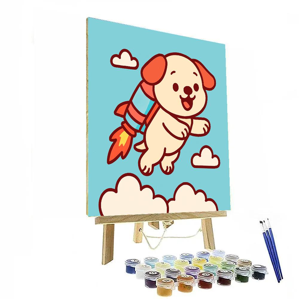 Rocket Puppy Patrol paint by number