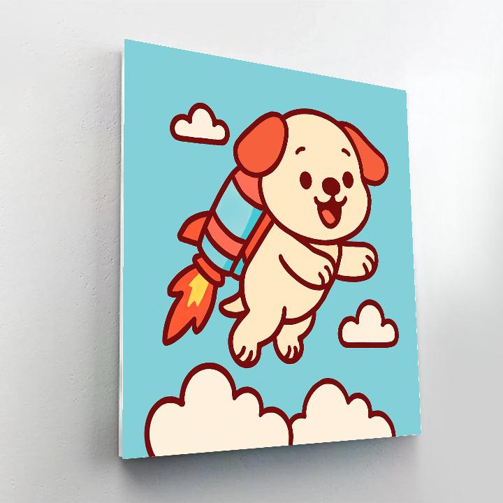 Rocket Puppy Patrol paint by number