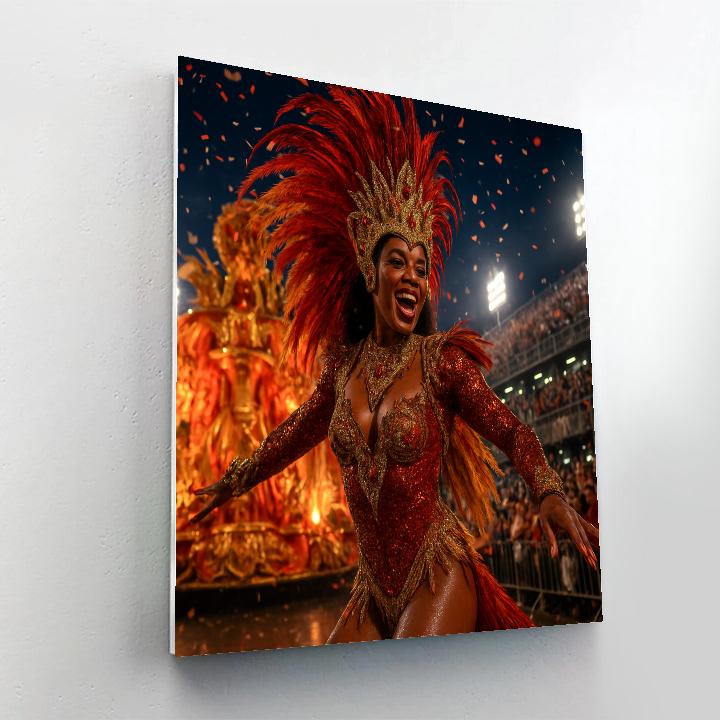 Rio Carnival Samba Parade painting number kit