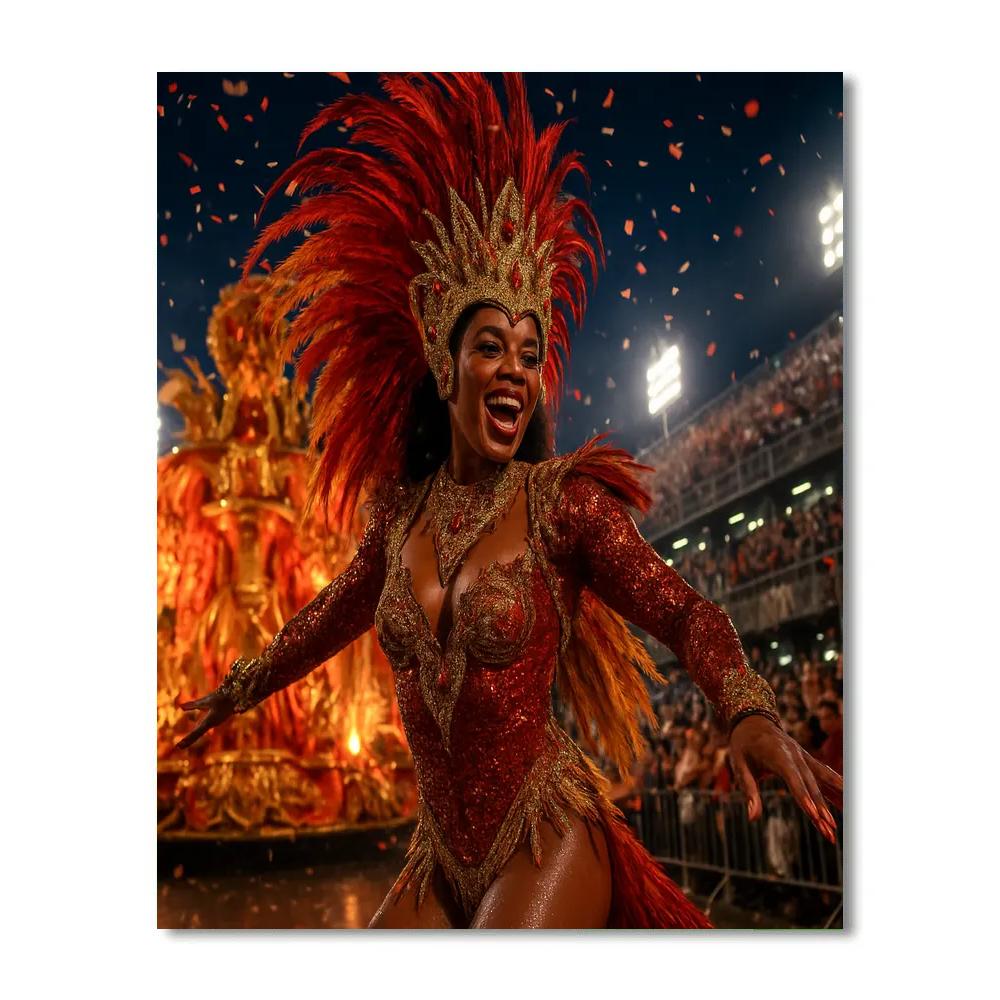 Rio Carnival Samba Parade painting number kit