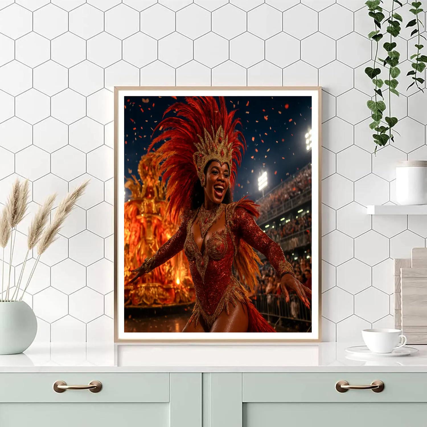 Rio Carnival Samba Parade painting number kit
