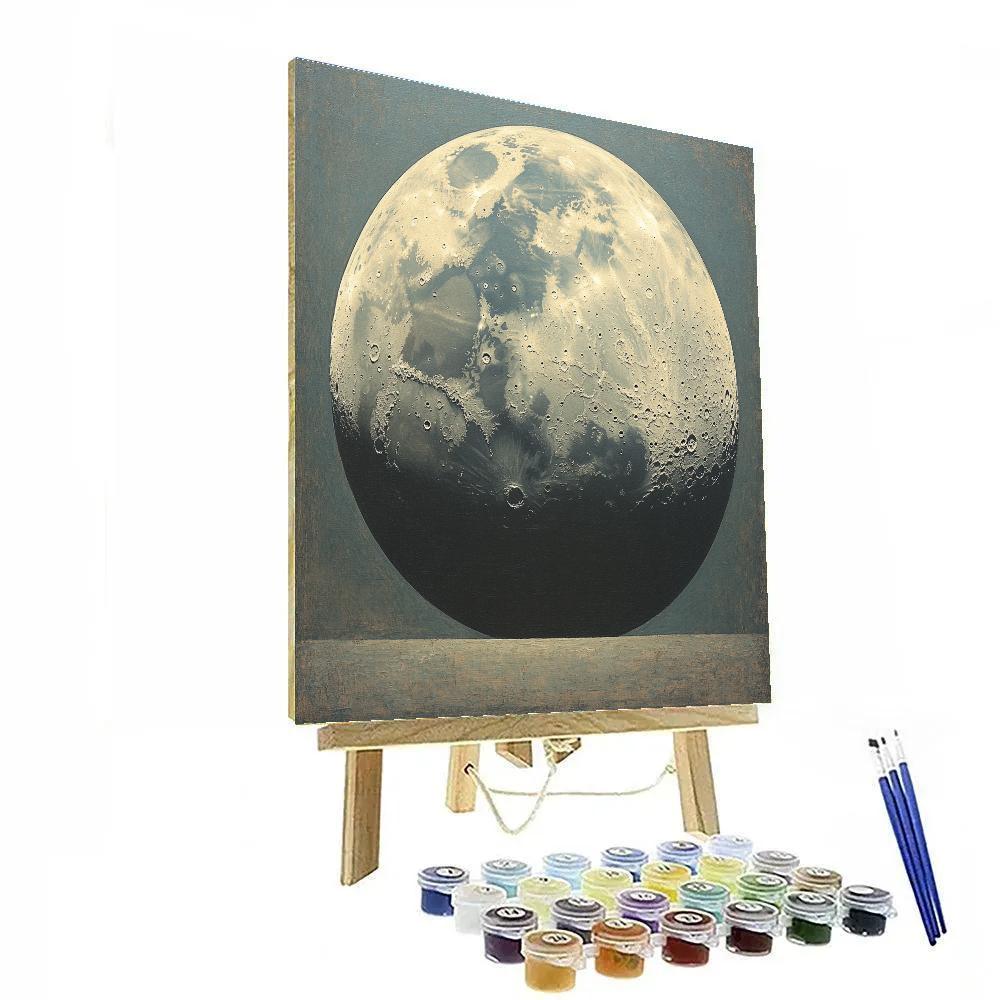 Leonardo Da Vinci Inspired Lunar Eclipse Study Number painting