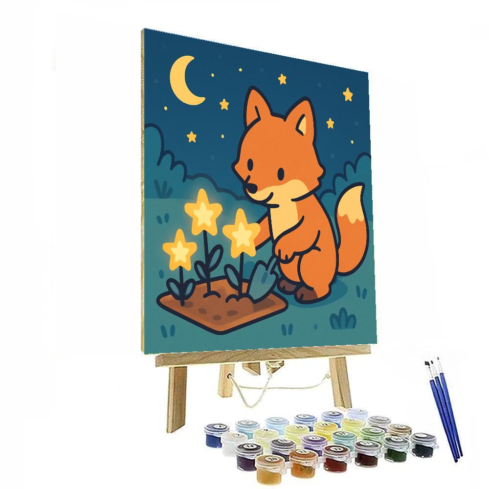 Star Garden Fox paint by number