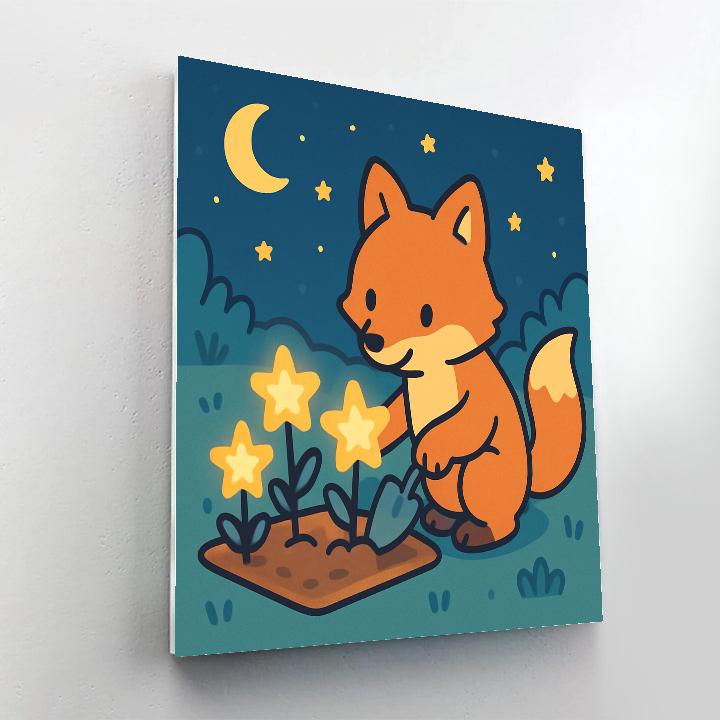 Star Garden Fox paint by number
