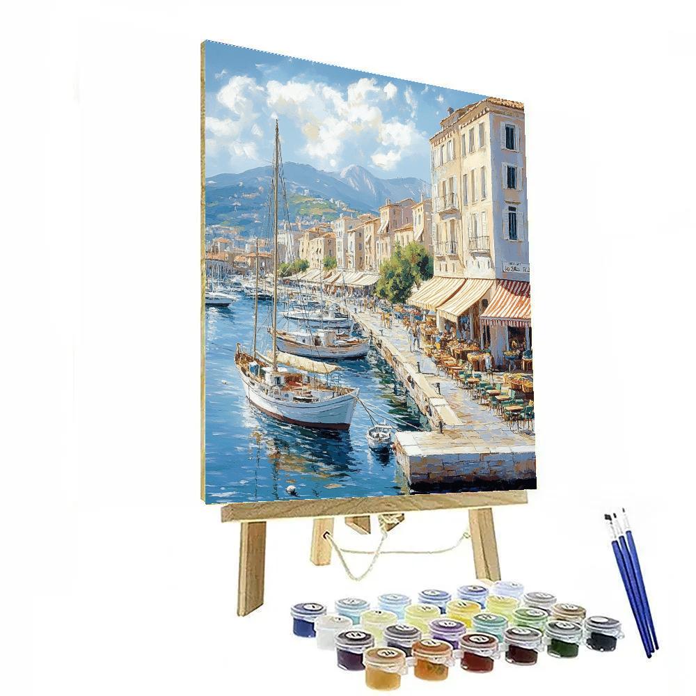 Old Port Boardwalk Marseille France Numbered painting kits
