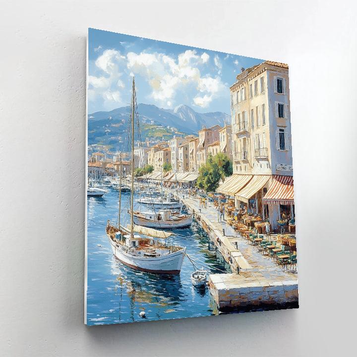 Old Port Boardwalk Marseille France Numbered painting kits