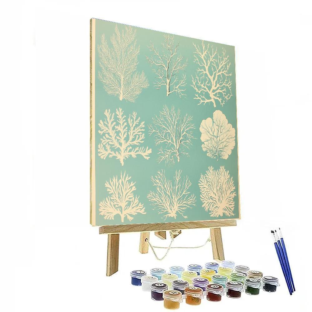 Leonardo Da Vinci Inspired Coral Garden Study Number painting