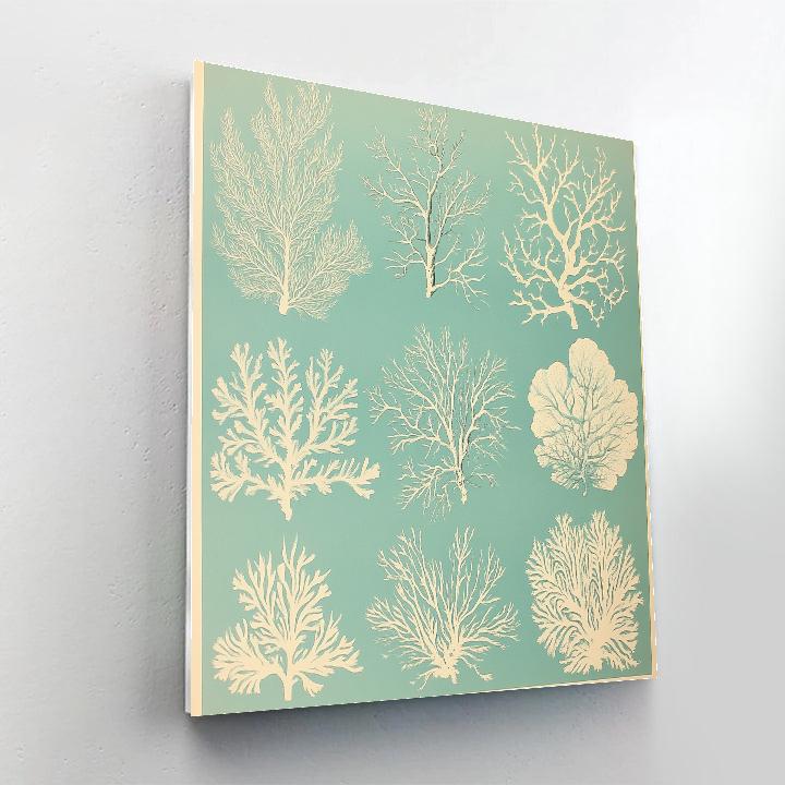 Leonardo Da Vinci Inspired Coral Garden Study Number painting
