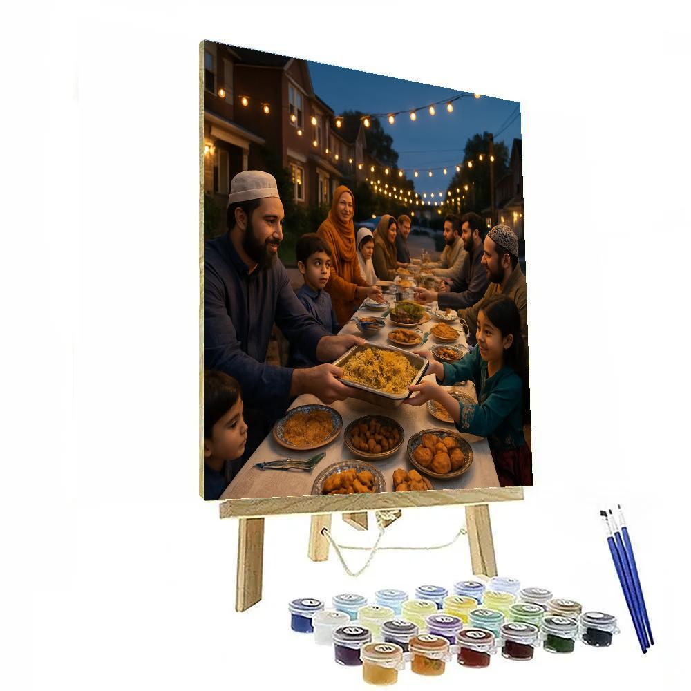 Eid Al-Fitr Street Feast Paint by numbers art