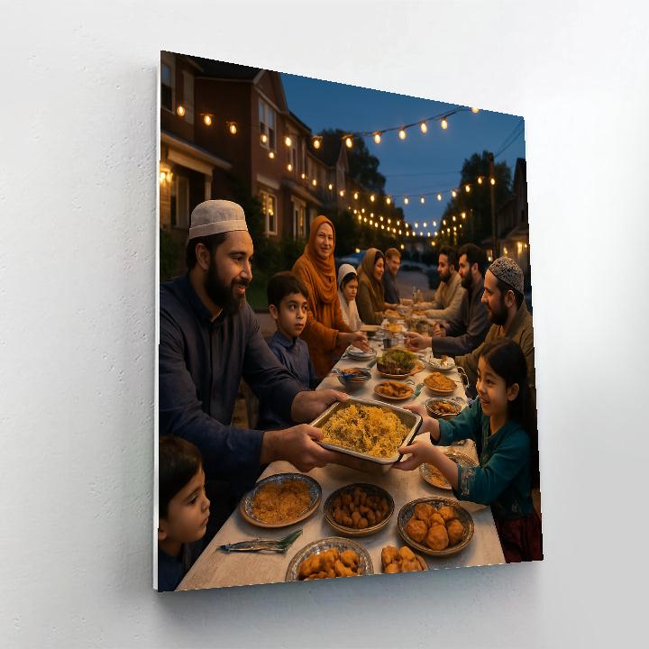 Eid Al-Fitr Street Feast Paint by numbers art