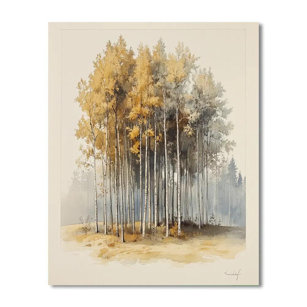 Leonardo Da Vinci Inspired Autumn Grove Study Painting by numbers kit
