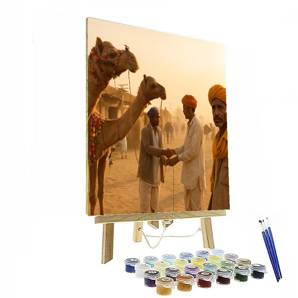 Pushkar Camel Fair Bazaar Painting by numbers kit