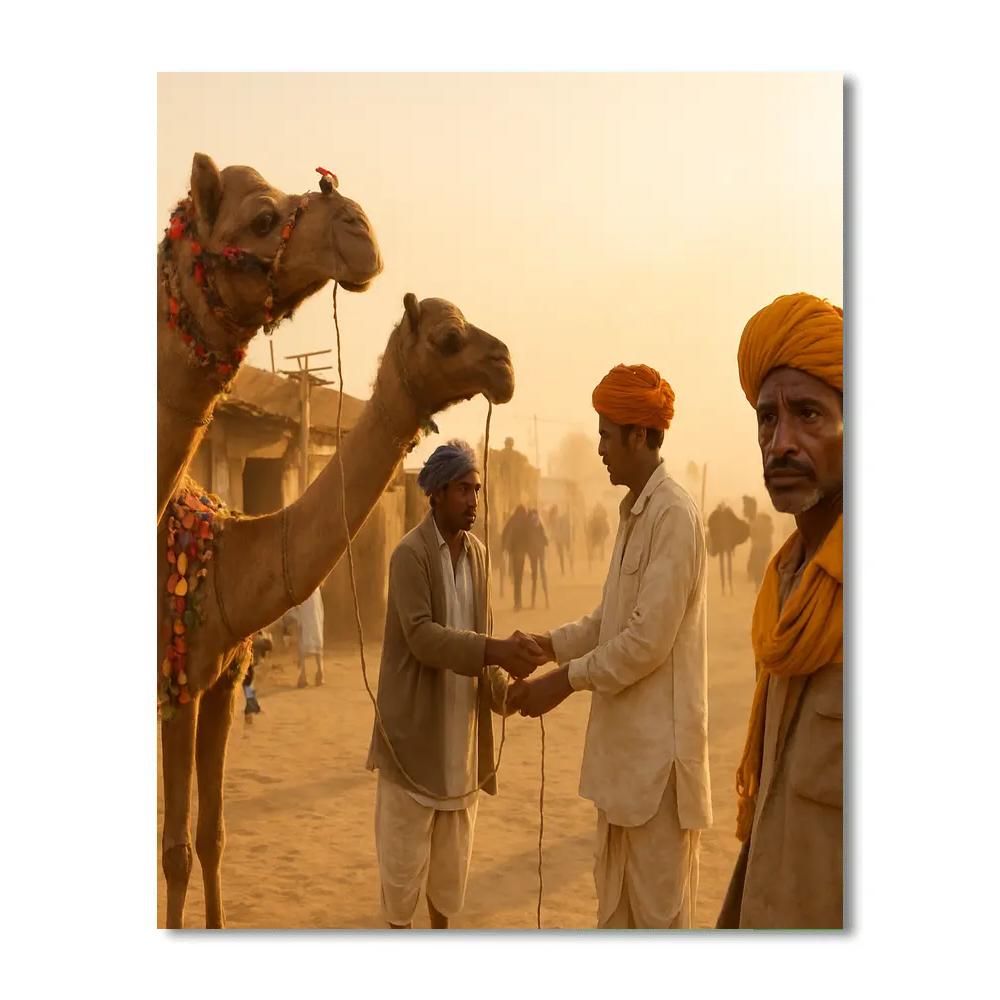Pushkar Camel Fair Bazaar Painting by numbers kit