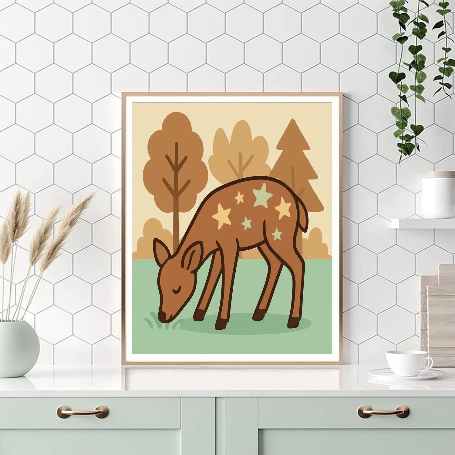 Forest Star Deer Paint by numbers kits