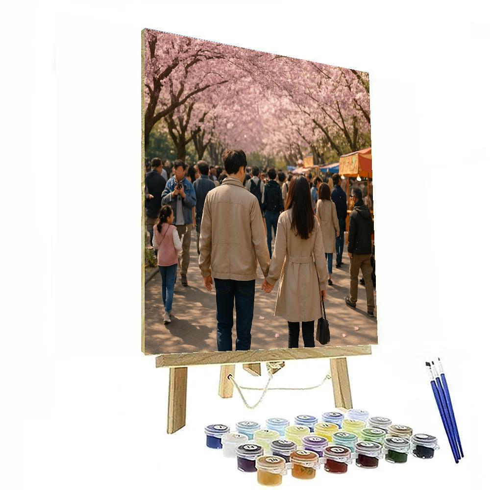 Cherry Blossom Festival In Seoul Paint by numbers kits