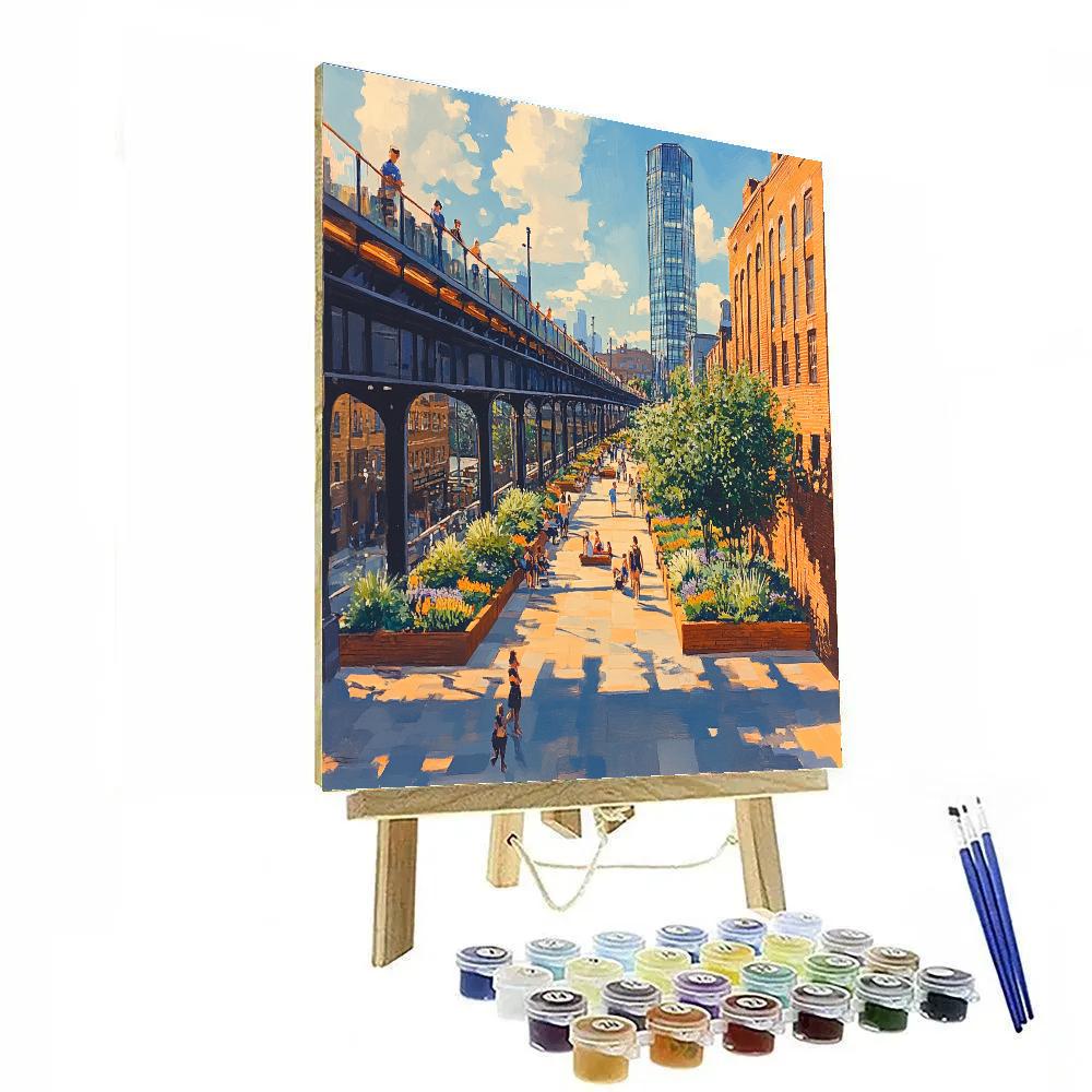 High Line Park Elevated View New York United States Painting by numbers kit