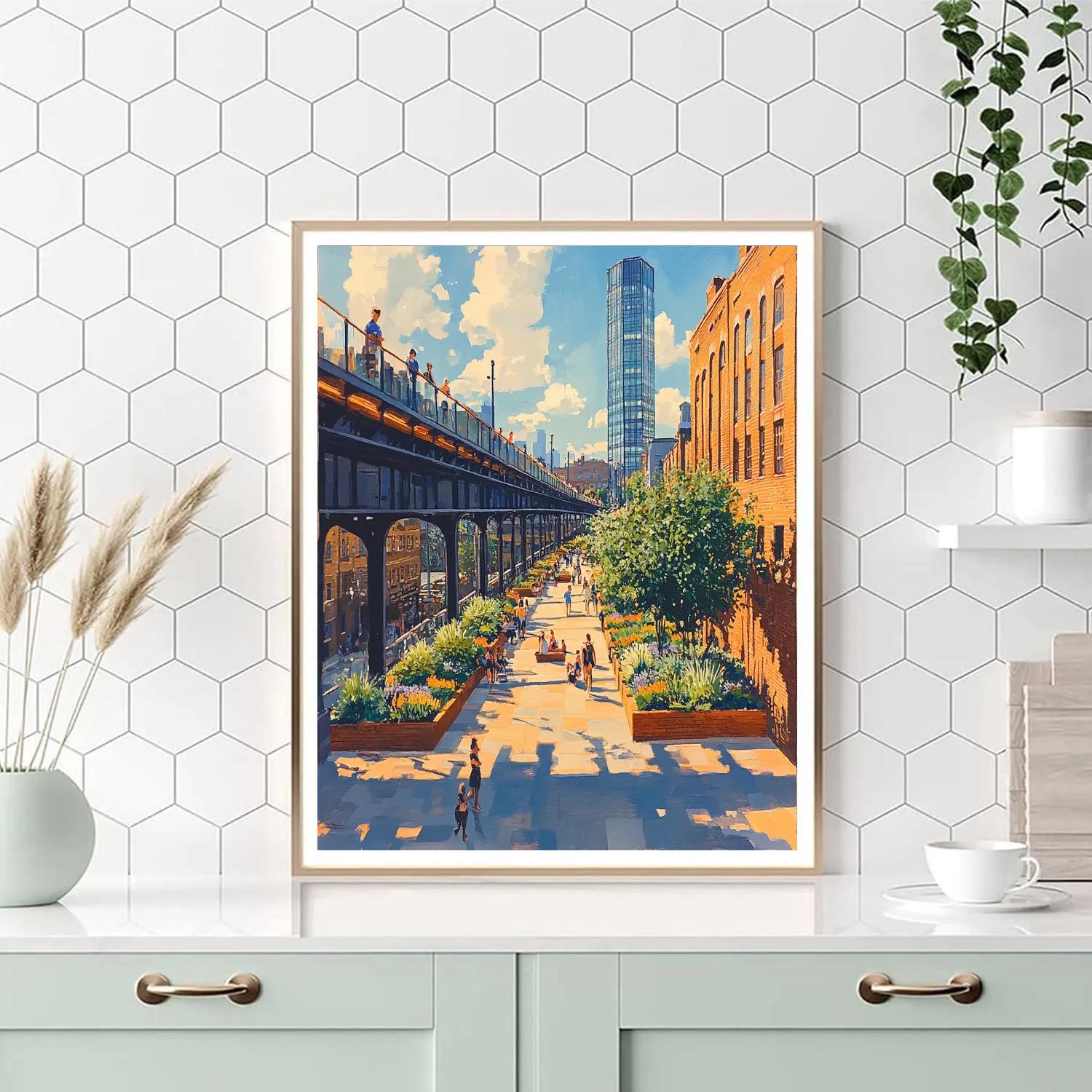 High Line Park Elevated View New York United States Painting by numbers kit