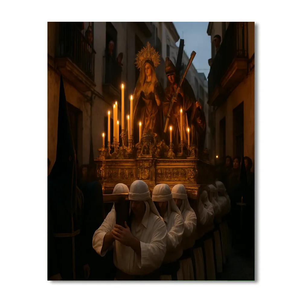 Easter Procession Seville paint by numbers