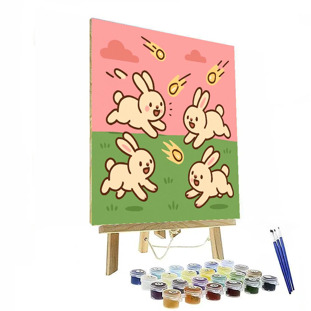 Meteor Meadow Rabbits Paint by numbers art