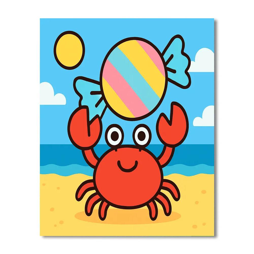 Comet Candy Crab Numbered painting kits