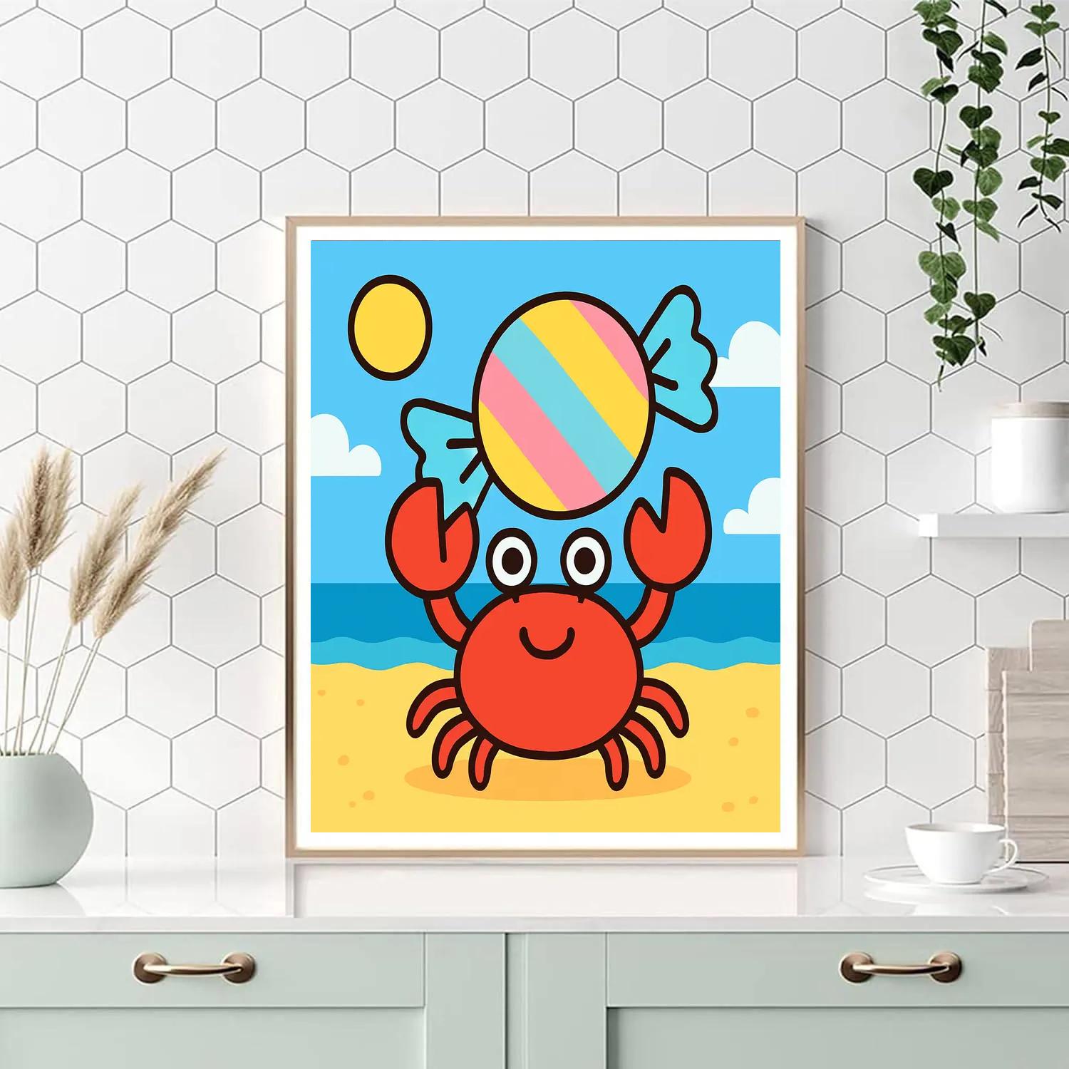 Comet Candy Crab Numbered painting kits