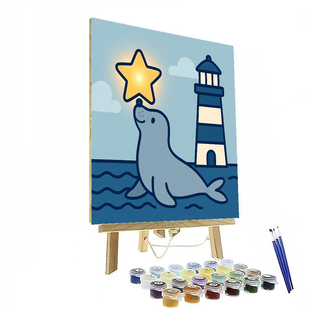 Lighthouse Star Seal Numbered painting kits