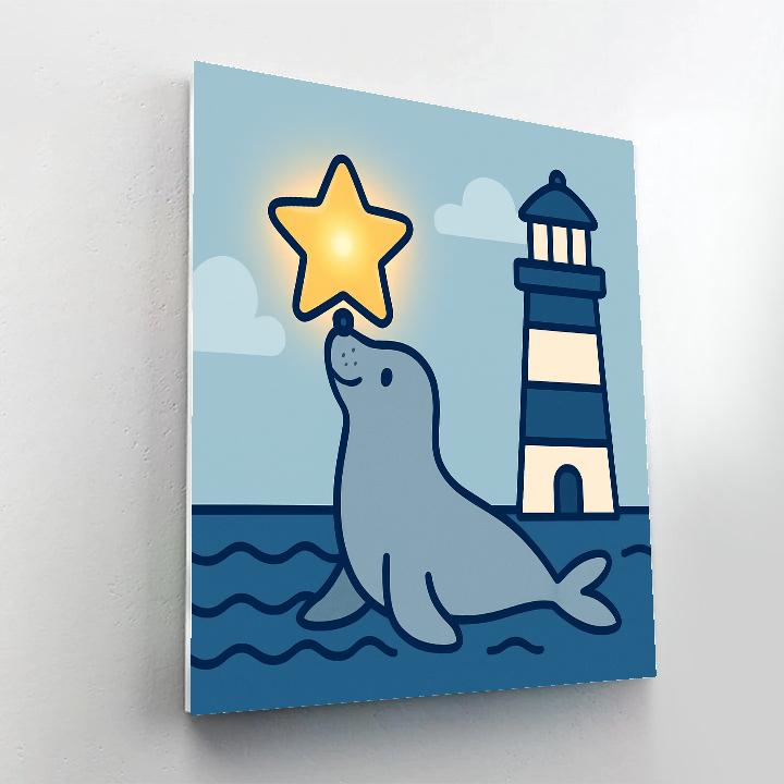 Lighthouse Star Seal Numbered painting kits