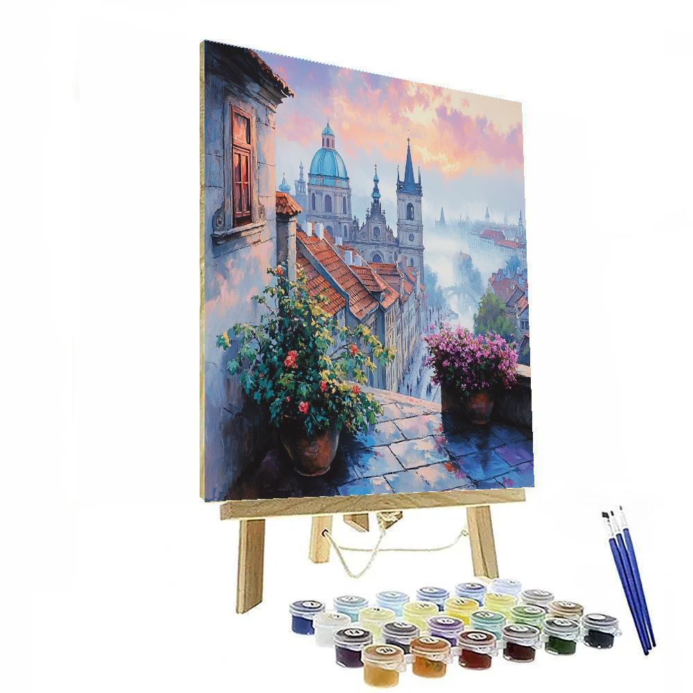 Prague Castle Rooftops Panorama Prague Czech Republic Paint by numbers kits