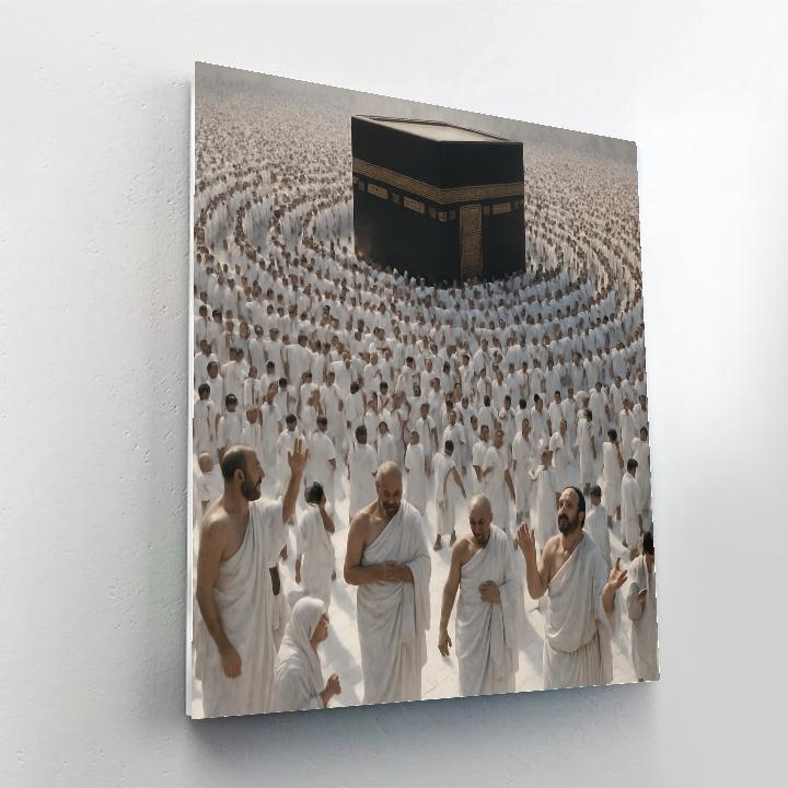 Hajj Pilgrims At Kaaba paint by numbers