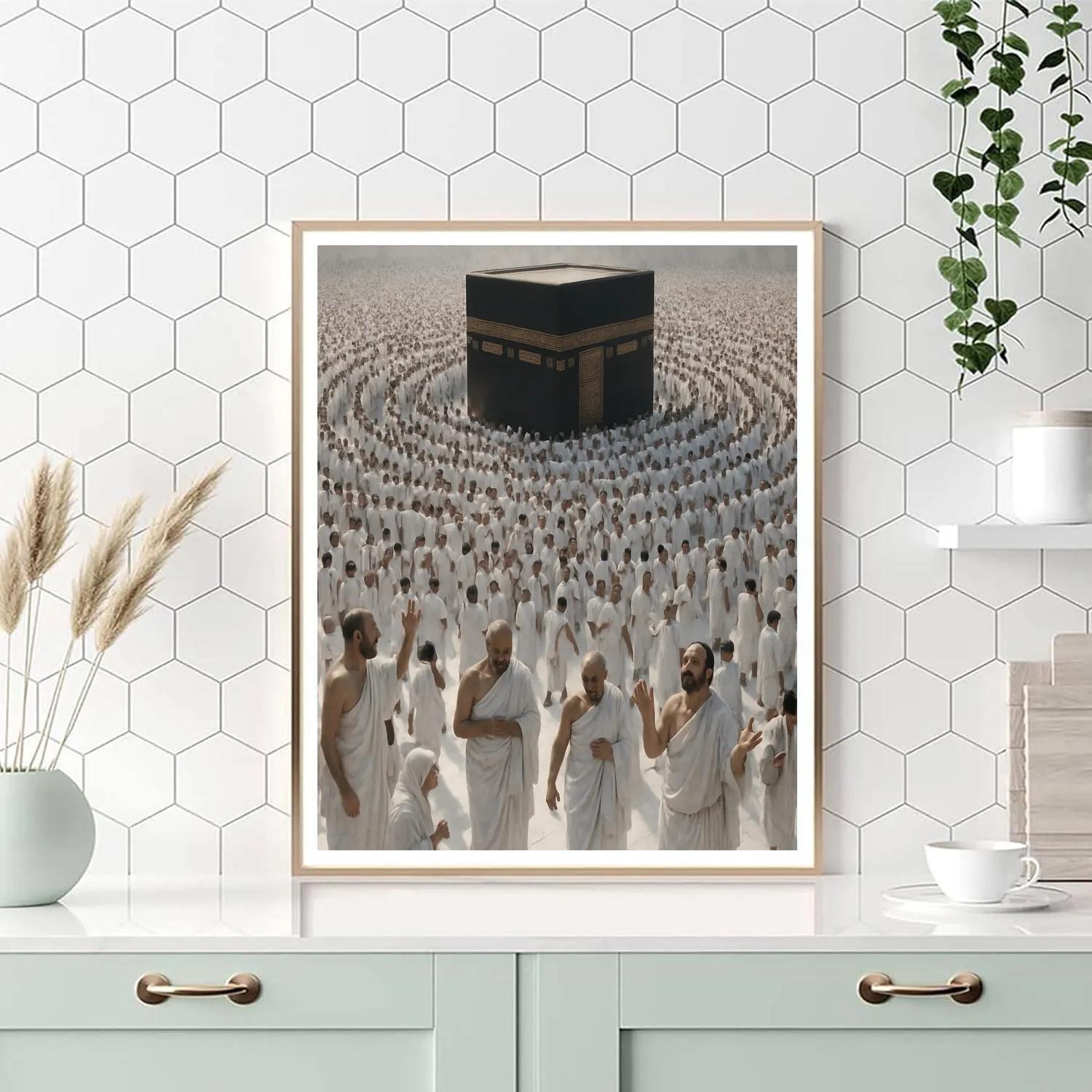 Hajj Pilgrims At Kaaba paint by numbers