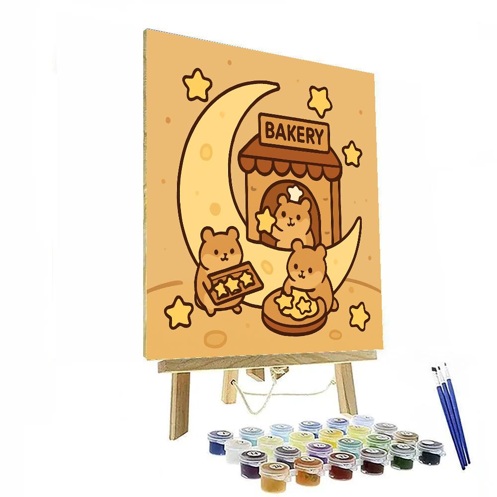 Mini Moon Bakery Painting by numbers kit