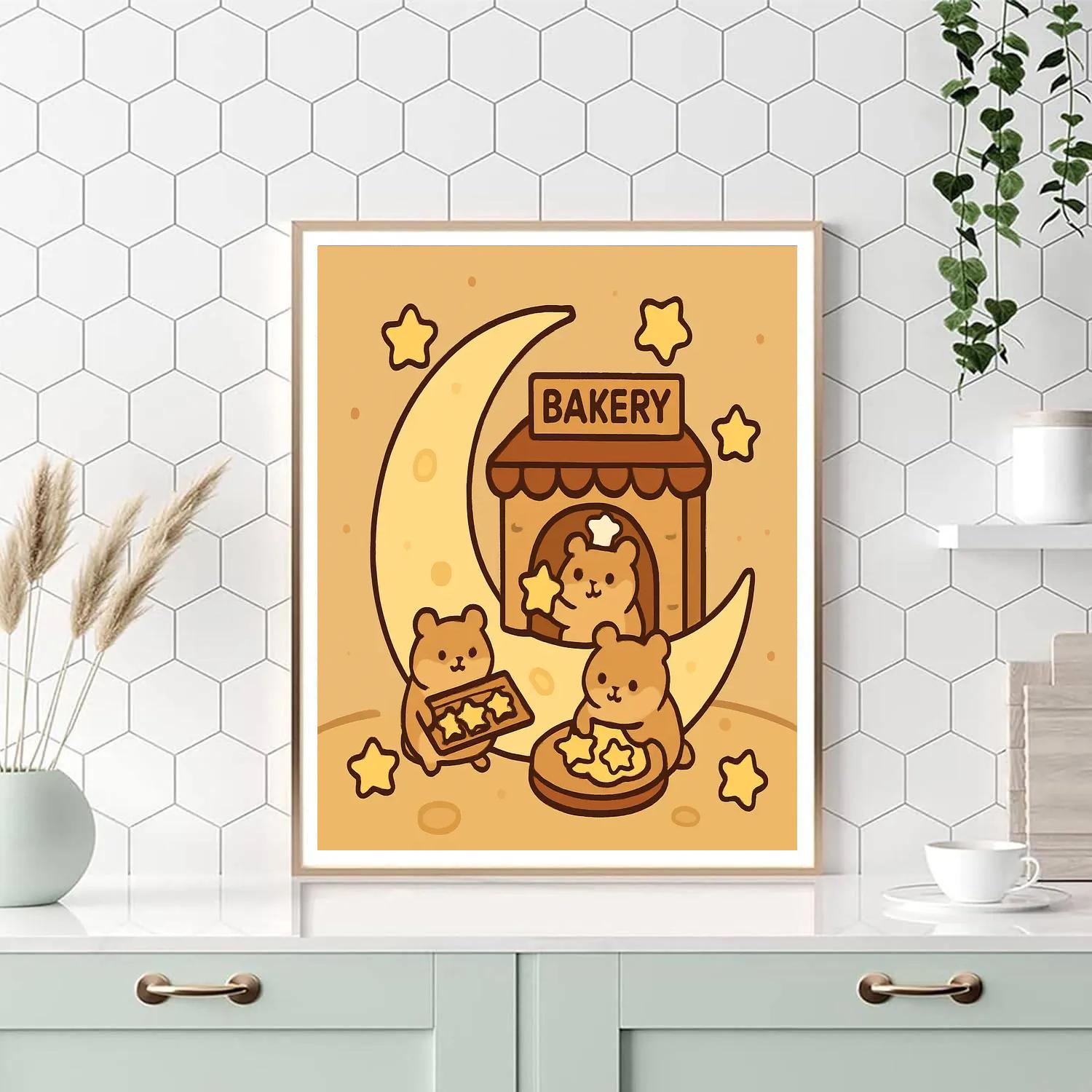 Mini Moon Bakery Painting by numbers kit