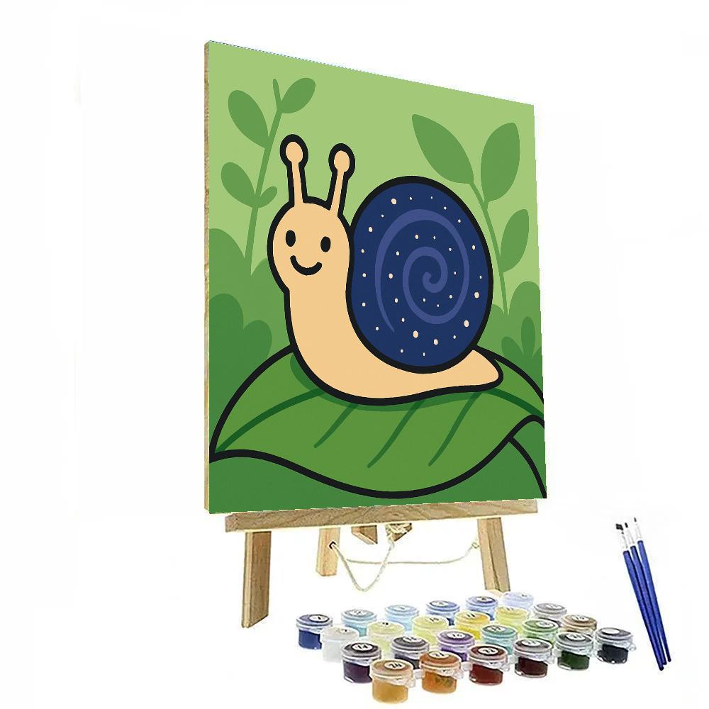 Galaxy Garden Snail paint by numbers