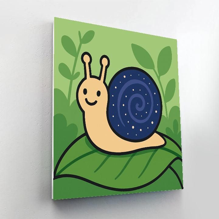 Galaxy Garden Snail paint by numbers