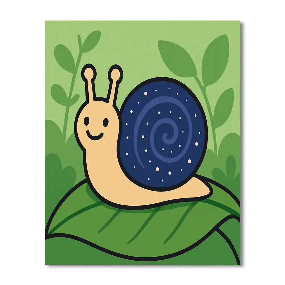 Galaxy Garden Snail paint by numbers