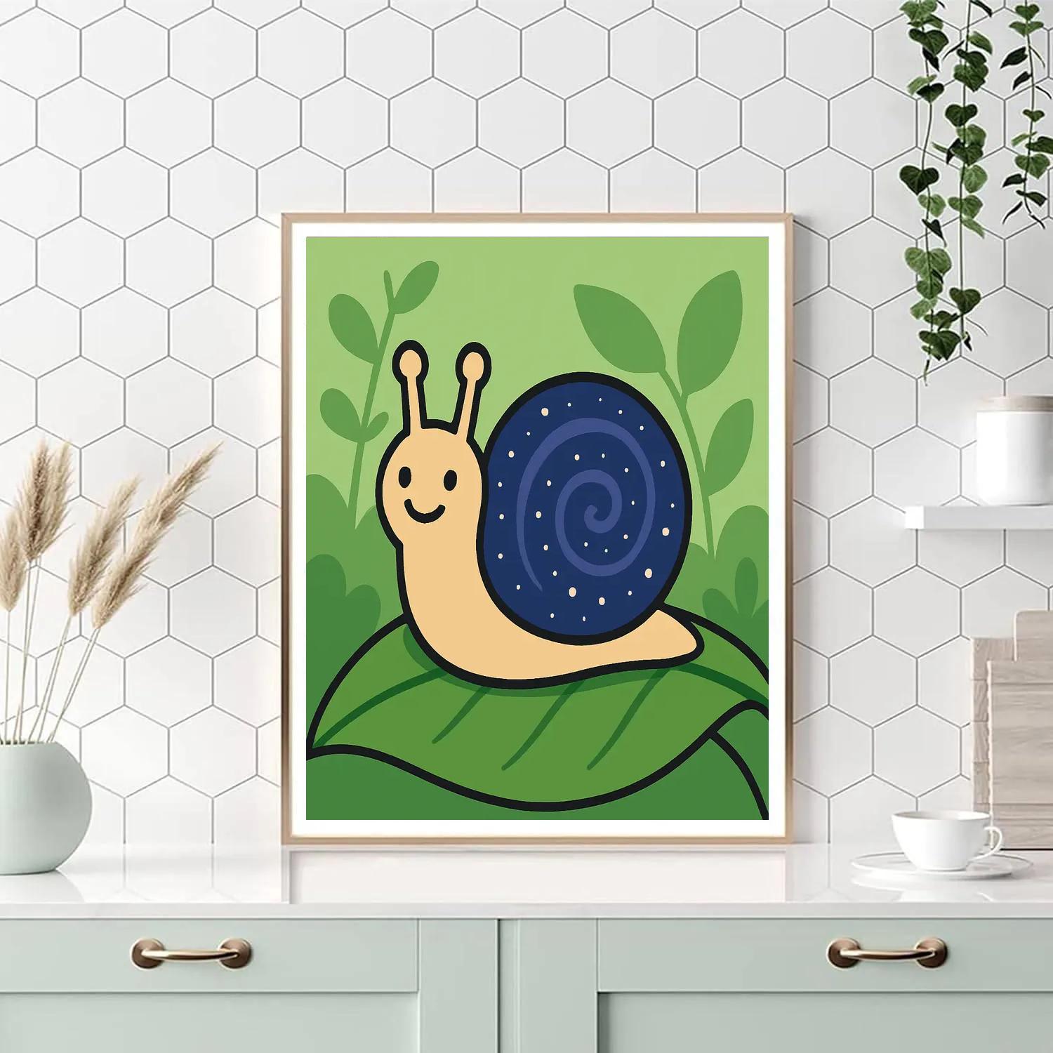 Galaxy Garden Snail paint by numbers