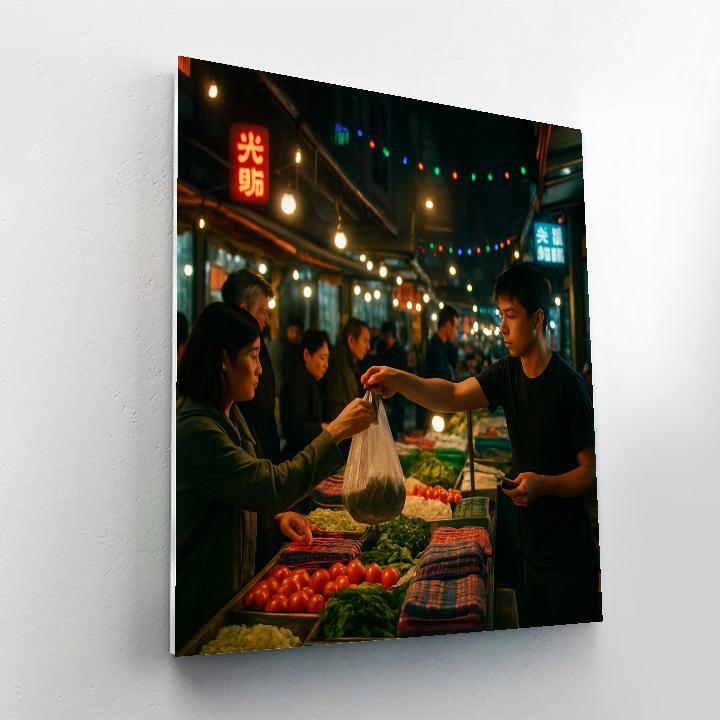 Black Friday Market Night Bazaar Numbered painting kits