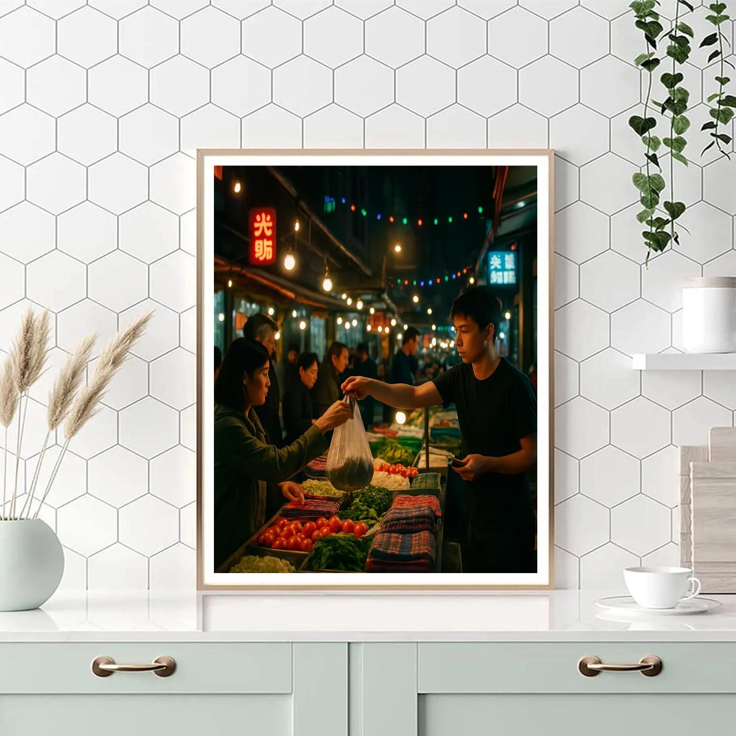 Black Friday Market Night Bazaar Numbered painting kits