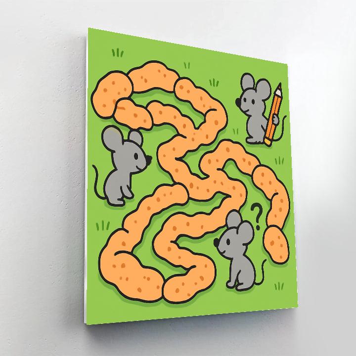 Meteor Maze Mice paint by number
