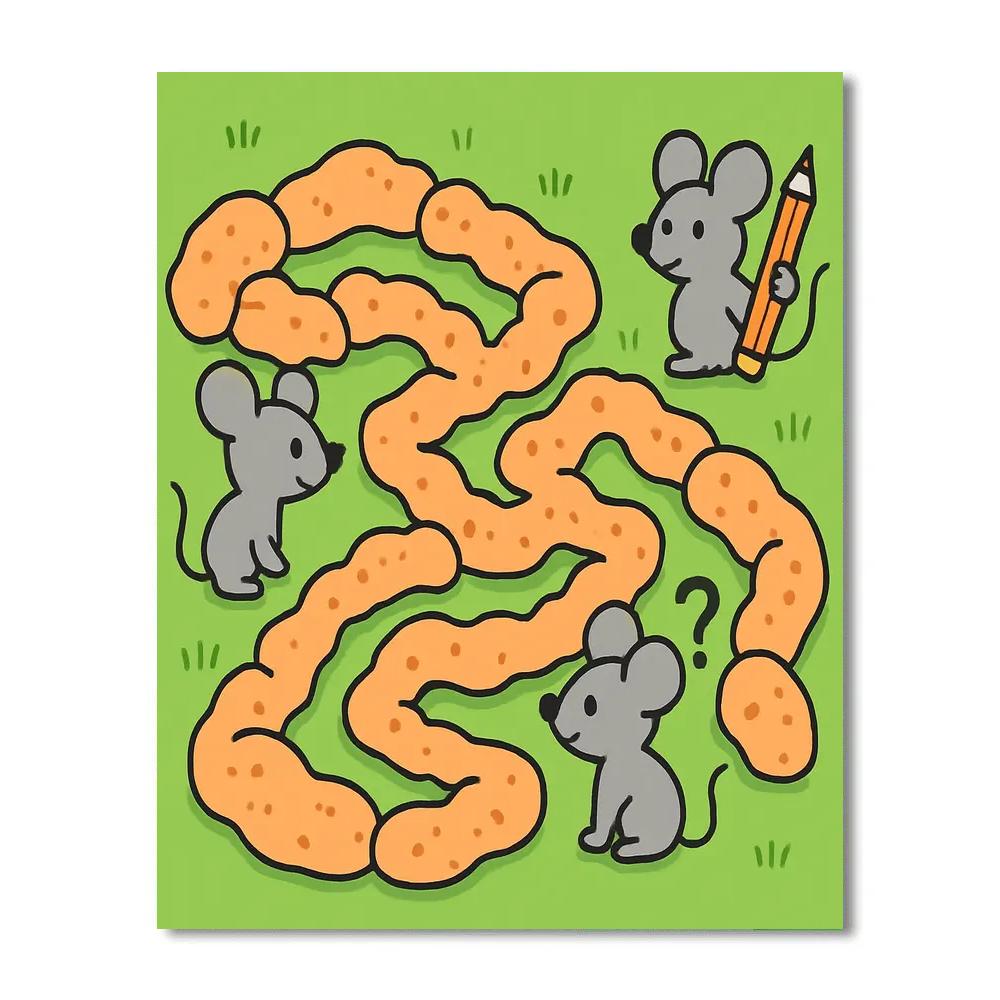 Meteor Maze Mice paint by number