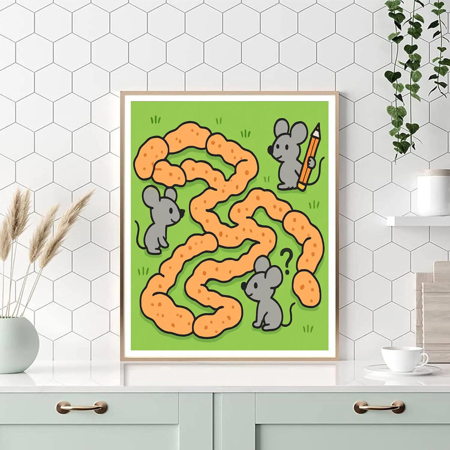 Meteor Maze Mice paint by number