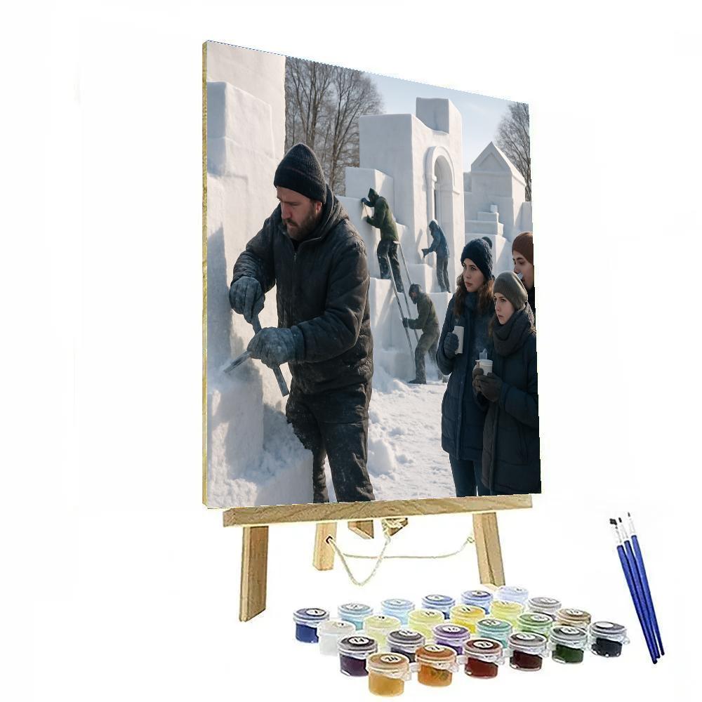 Sapporo Snow Festival Sculptors Painting by numbers kit