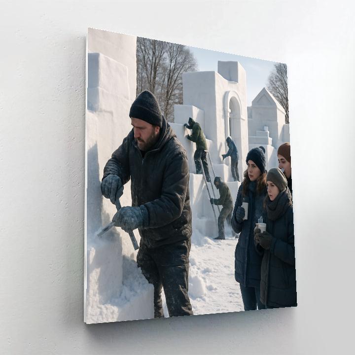 Sapporo Snow Festival Sculptors Painting by numbers kit