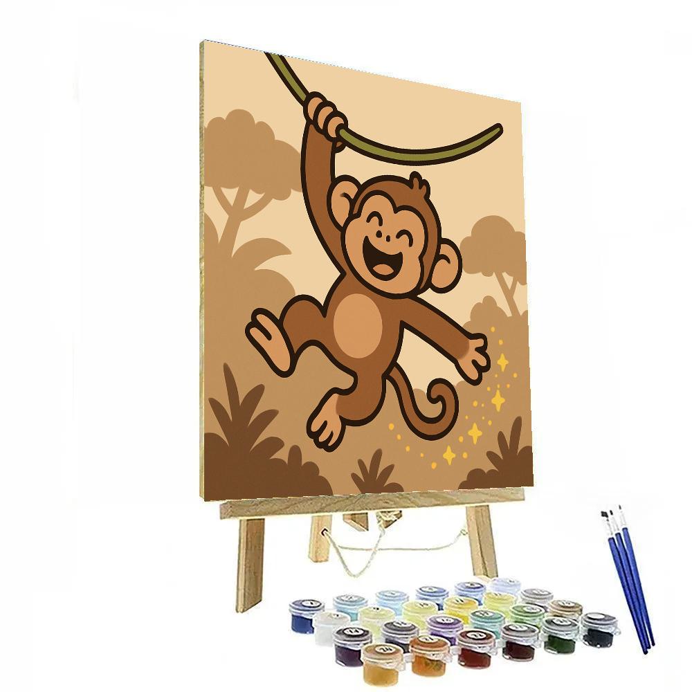 Stardust Swing Monkey Paint by numbers art