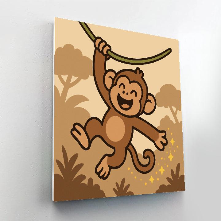 Stardust Swing Monkey Paint by numbers art