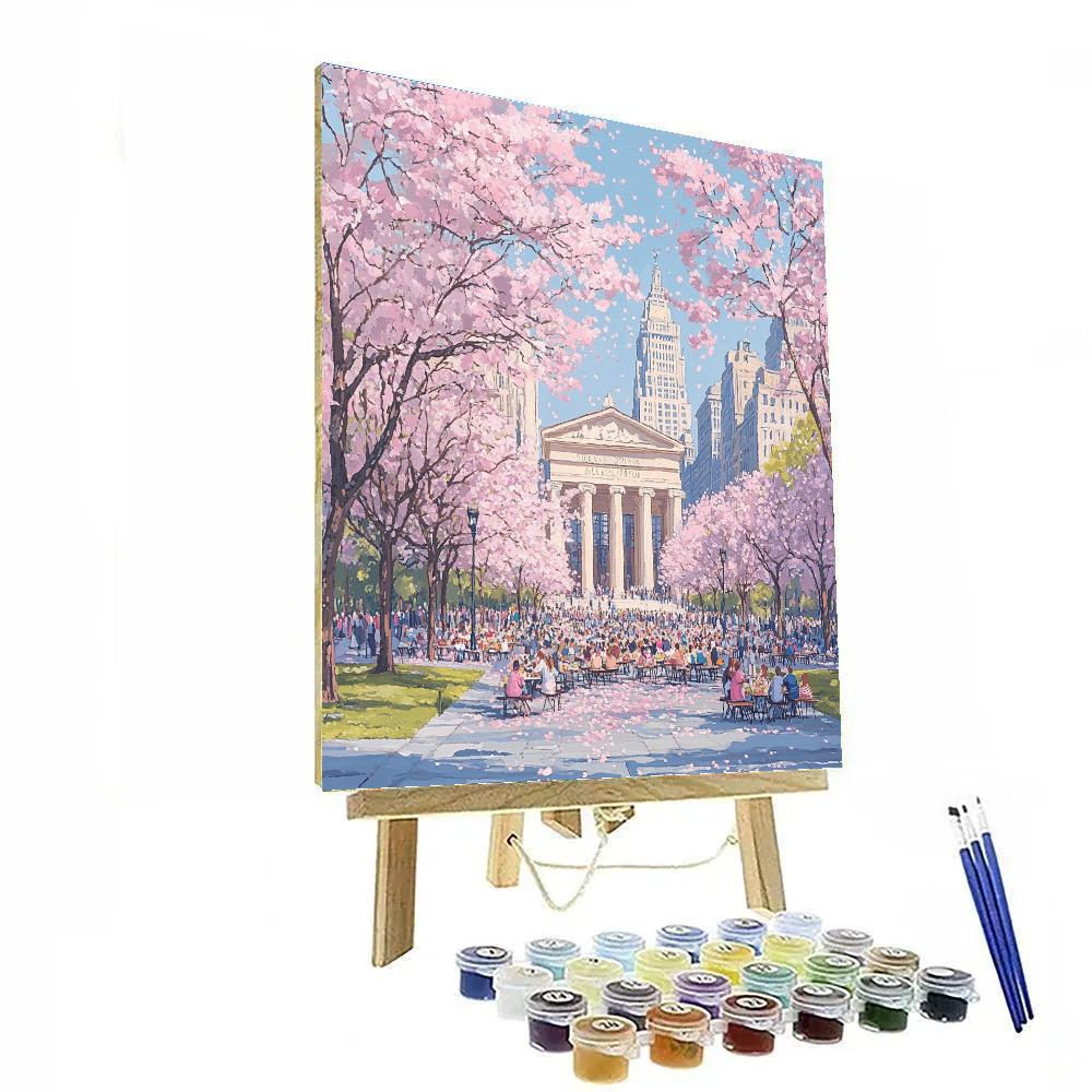 Ueno Park Cherry Blossoms Tokyo Japan paint by numbers