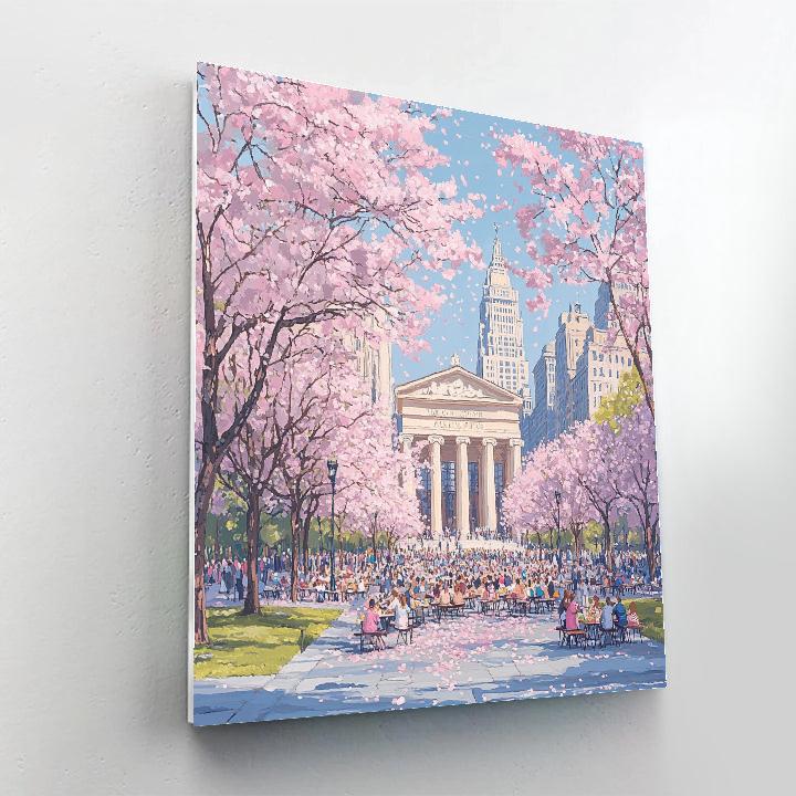 Ueno Park Cherry Blossoms Tokyo Japan paint by numbers